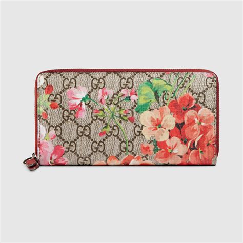 gucci blooms continental wallet|gucci signature zip around wallet.